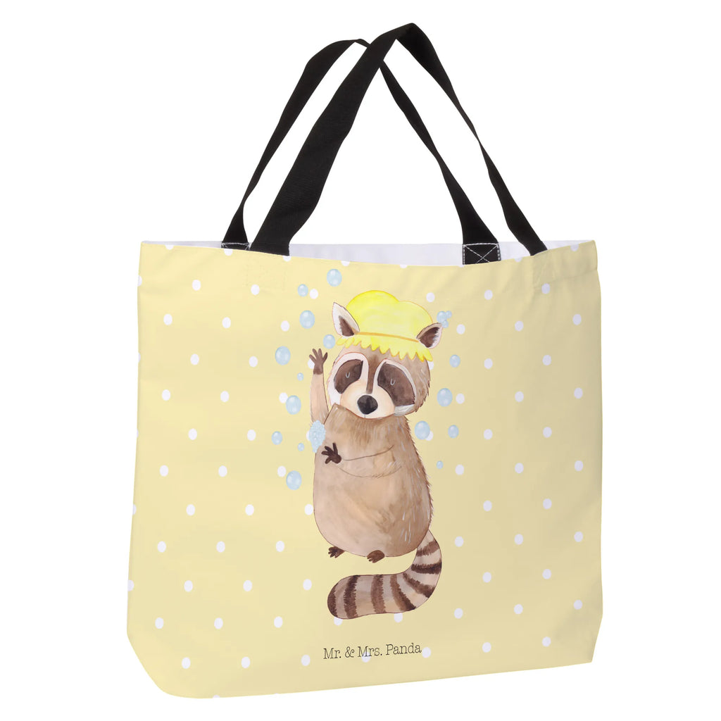 Shopper Waschbär Beutel, Einkaufstasche, Tasche, Strandtasche, Einkaufsbeutel, Shopper, Schultasche, Freizeittasche, Tragebeutel, Schulbeutel, Alltagstasche, Tiermotive, Gute Laune, lustige Sprüche, Tiere, Waschbär, Tagträumen, Plan, Fröhlich, waschen, Seifenblasen