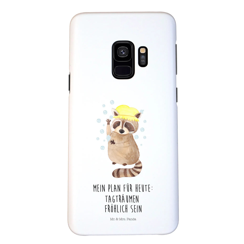 Handyhülle Waschbär Handyhülle, Handycover, Cover, Handy, Hülle, Iphone 10, Iphone X, Tiermotive, Gute Laune, lustige Sprüche, Tiere, Waschbär, Tagträumen, Plan, Fröhlich, waschen, Seifenblasen