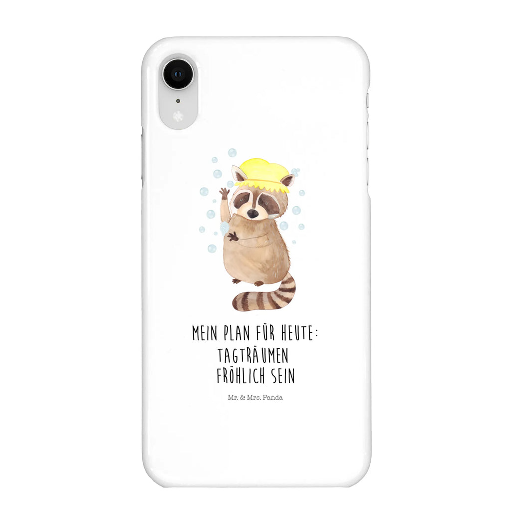 Handyhülle Waschbär Handyhülle, Handycover, Cover, Handy, Hülle, Iphone 10, Iphone X, Tiermotive, Gute Laune, lustige Sprüche, Tiere, Waschbär, Tagträumen, Plan, Fröhlich, waschen, Seifenblasen