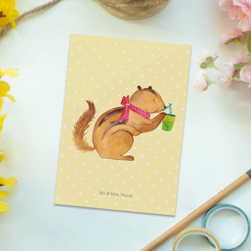 Postkarte Eichhörnchen Smoothie Postkarte, Karte, Geschenkkarte, Grußkarte, Einladung, Ansichtskarte, Geburtstagskarte, Einladungskarte, Dankeskarte, Ansichtskarten, Einladung Geburtstag, Einladungskarten Geburtstag, Tiermotive, Gute Laune, lustige Sprüche, Tiere, Green Smoothies, Diät, Abnehmen, Streifenhörnchen, Eichhörnchen