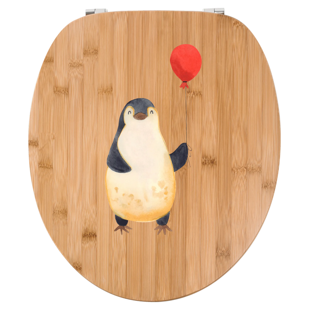 Motiv WC Sitz Pinguin Luftballon Klobrille, Klodeckel, Toilettendeckel, WC-Sitz, Toilette, Pinguin, Pinguine, Luftballon, Tagträume, Lebenslust, Geschenk Freundin, Geschenkidee, beste Freundin, Motivation, Neustart, neues Leben, Liebe, Glück