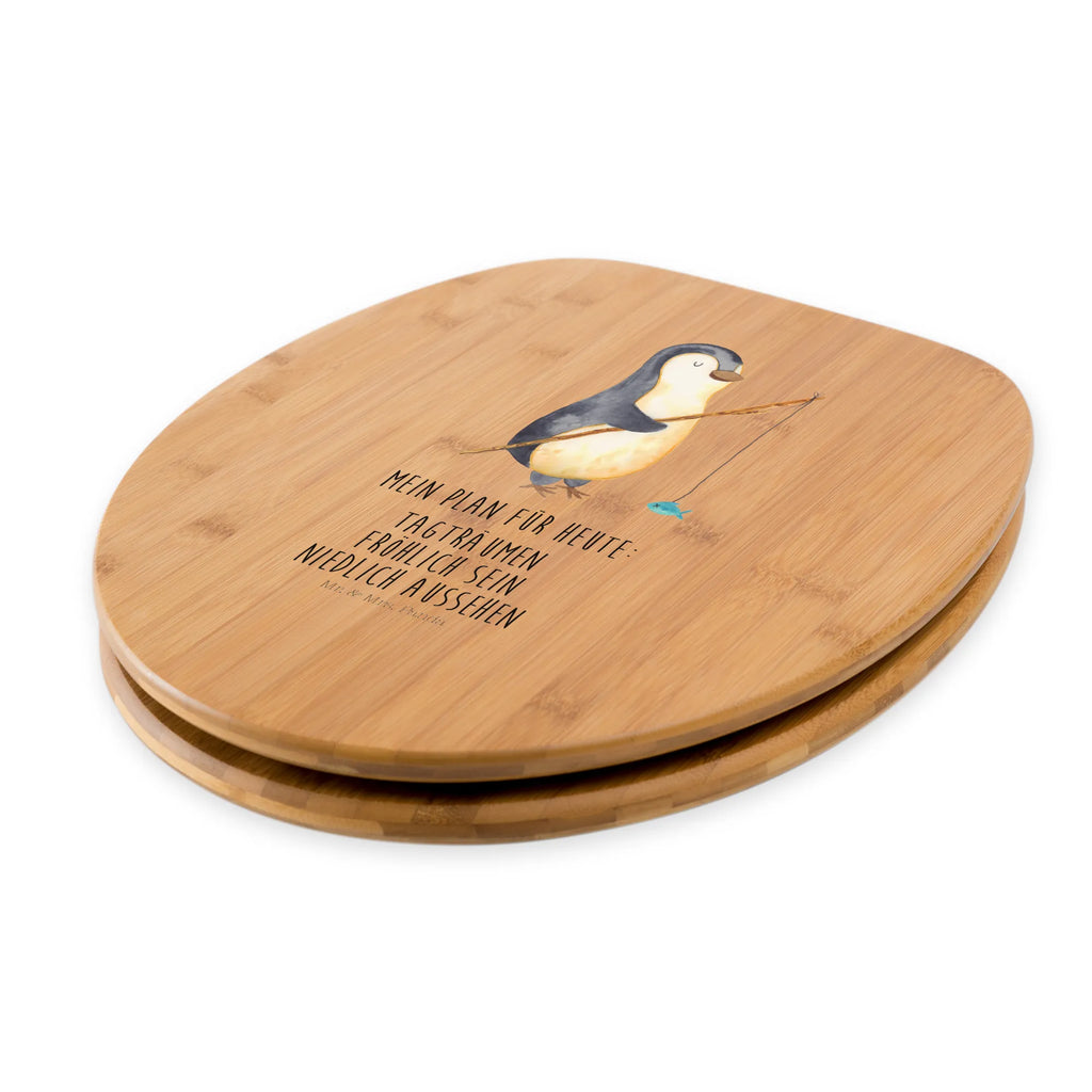 Motiv WC Sitz Pinguin Angler Klobrille, Klodeckel, Toilettendeckel, WC-Sitz, Toilette, Pinguin, Pinguine, Angeln, Angler, Tagträume, Hobby, Plan, Planer, Tagesplan, Neustart, Motivation, Geschenk, Freundinnen, Geschenkidee, Urlaub, Wochenende