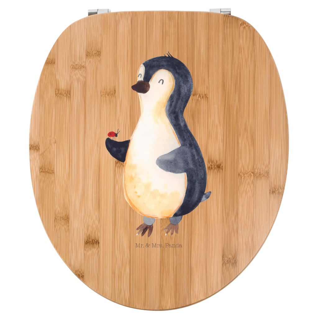 Motiv WC Sitz Pinguin Marienkäfer Klobrille, Klodeckel, Toilettendeckel, WC-Sitz, Toilette, Pinguin, Pinguine, Marienkäfer, Liebe, Wunder, Glück, Freude, Lebensfreude