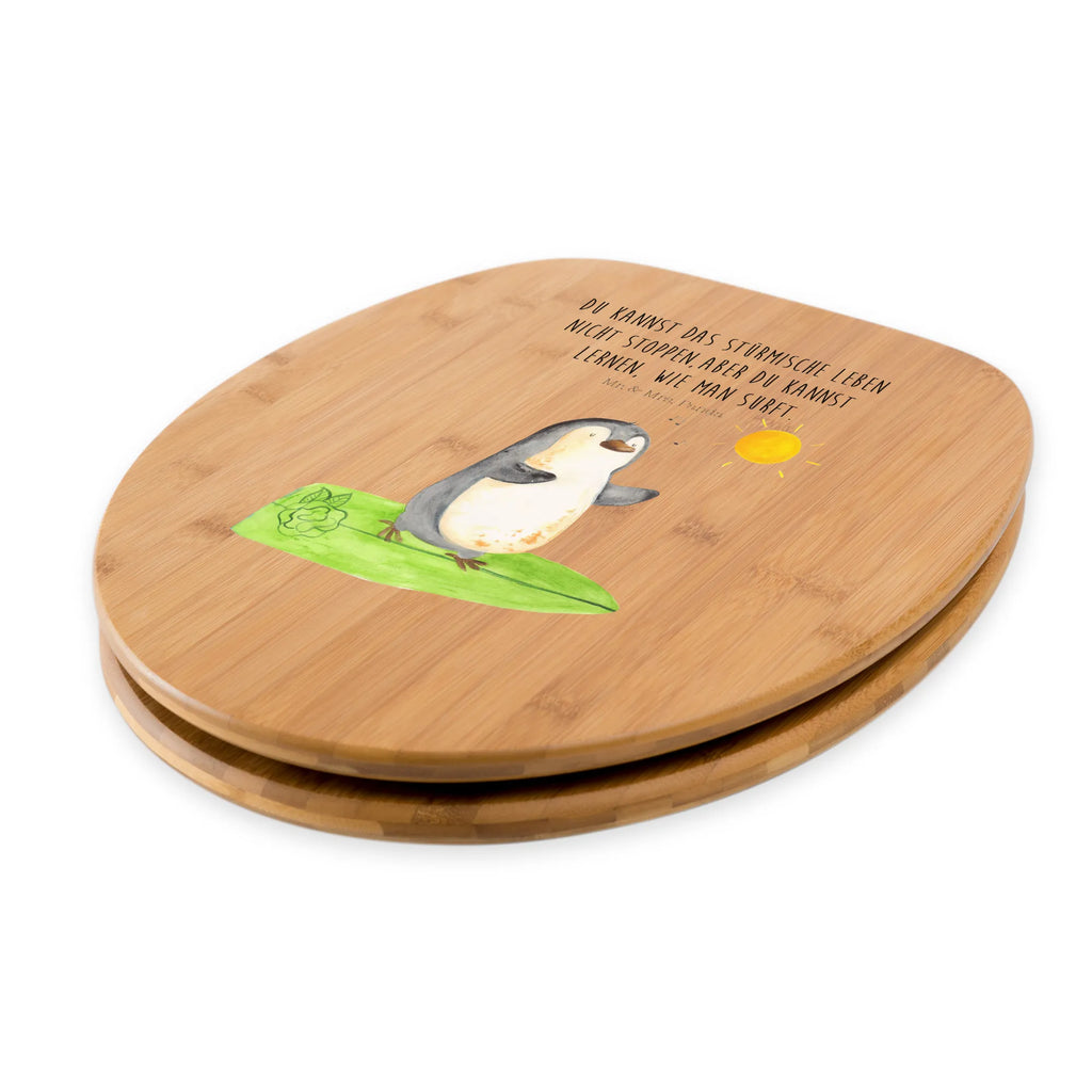 Motiv WC Sitz Pinguin Surfer Klobrille, Klodeckel, Toilettendeckel, WC-Sitz, Toilette, Pinguin, Pinguine, surfen, Surfer, Hawaii, Urlaub, Wellen, Wellen reiten, Portugal