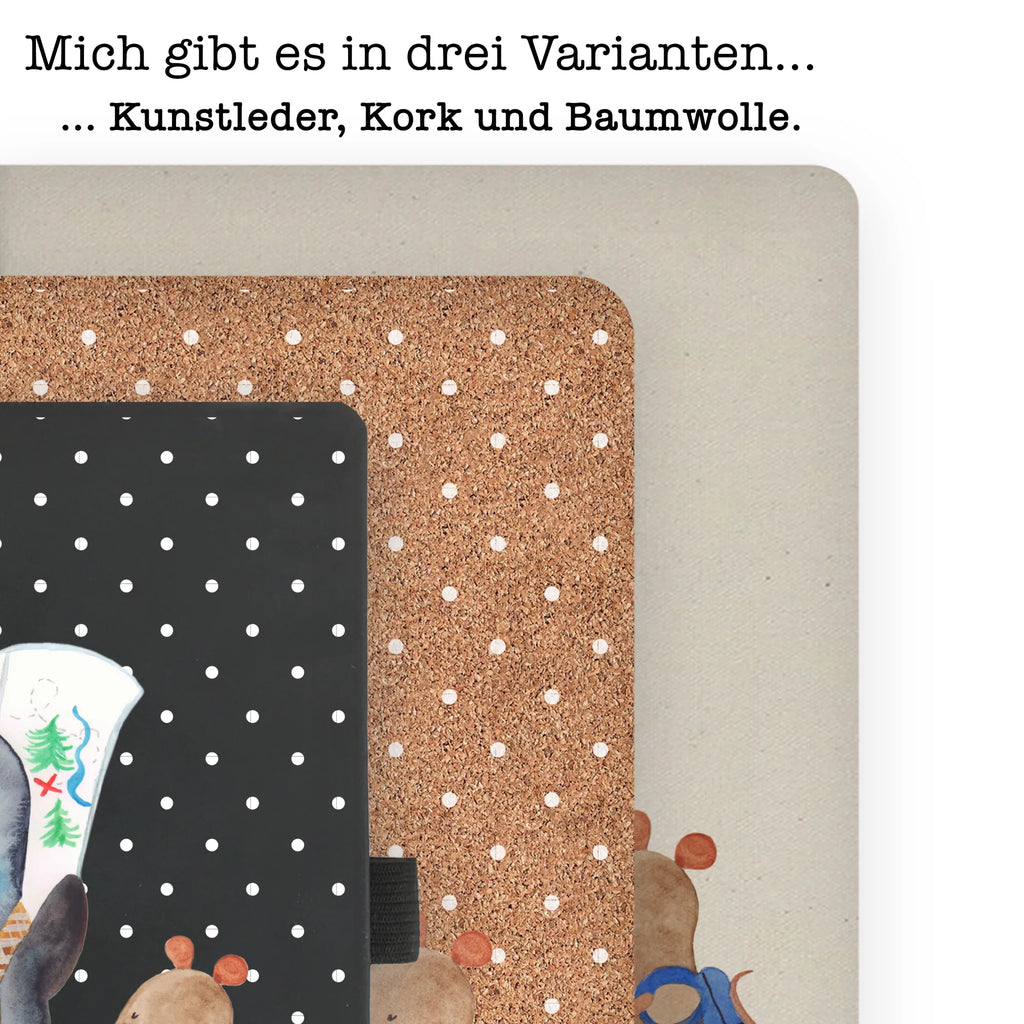 Baumwoll Notizbuch Pinguin & Maus Wanderer Notizen, Eintragebuch, Tagebuch, Notizblock, Adressbuch, Journal, Kladde, Skizzenbuch, Notizheft, Schreibbuch, Schreibheft, Pinguin, Pinguine, Abenteurer, Abenteuer, Roadtrip, Ausflug, Wanderlust, wandern