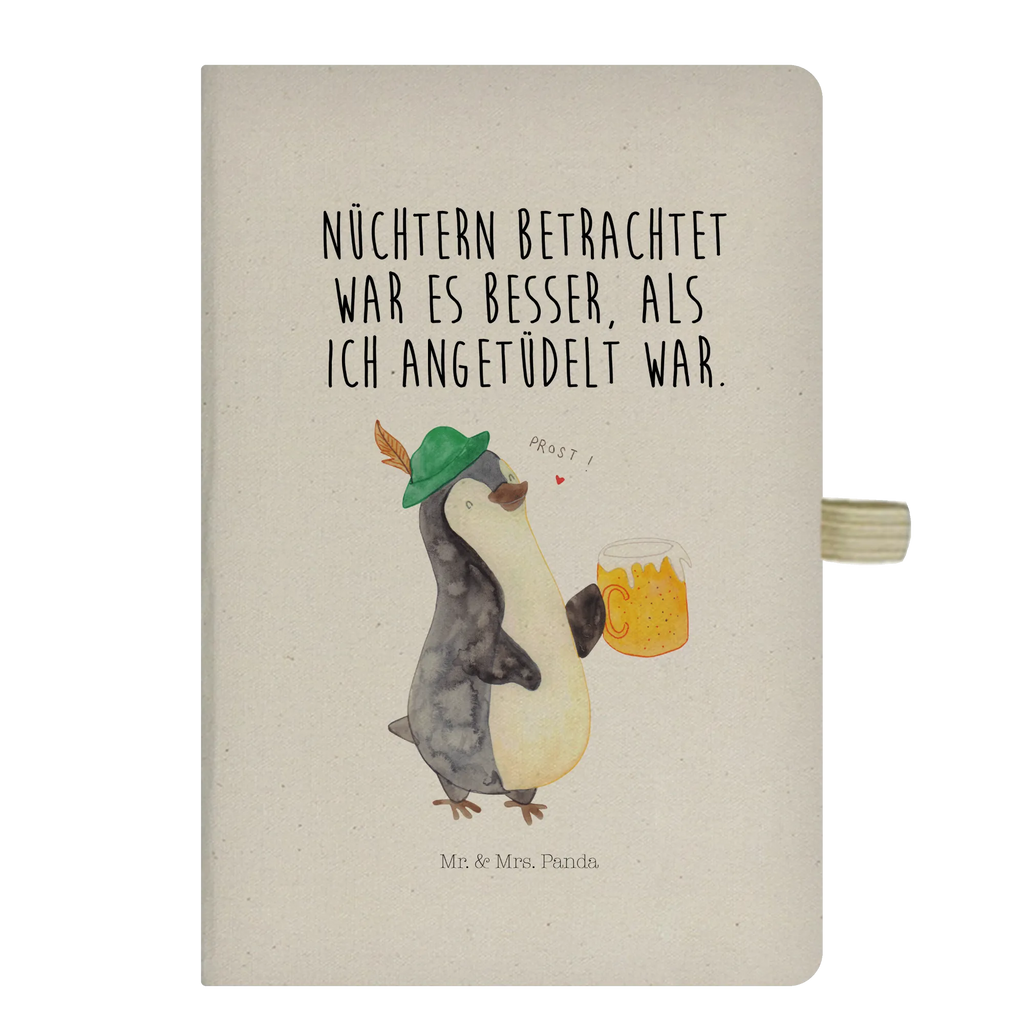 Baumwoll Notizbuch Pinguin Bier Notizen, Eintragebuch, Tagebuch, Notizblock, Adressbuch, Journal, Kladde, Skizzenbuch, Notizheft, Schreibbuch, Schreibheft, Pinguin, Pinguine, Bier, Oktoberfest