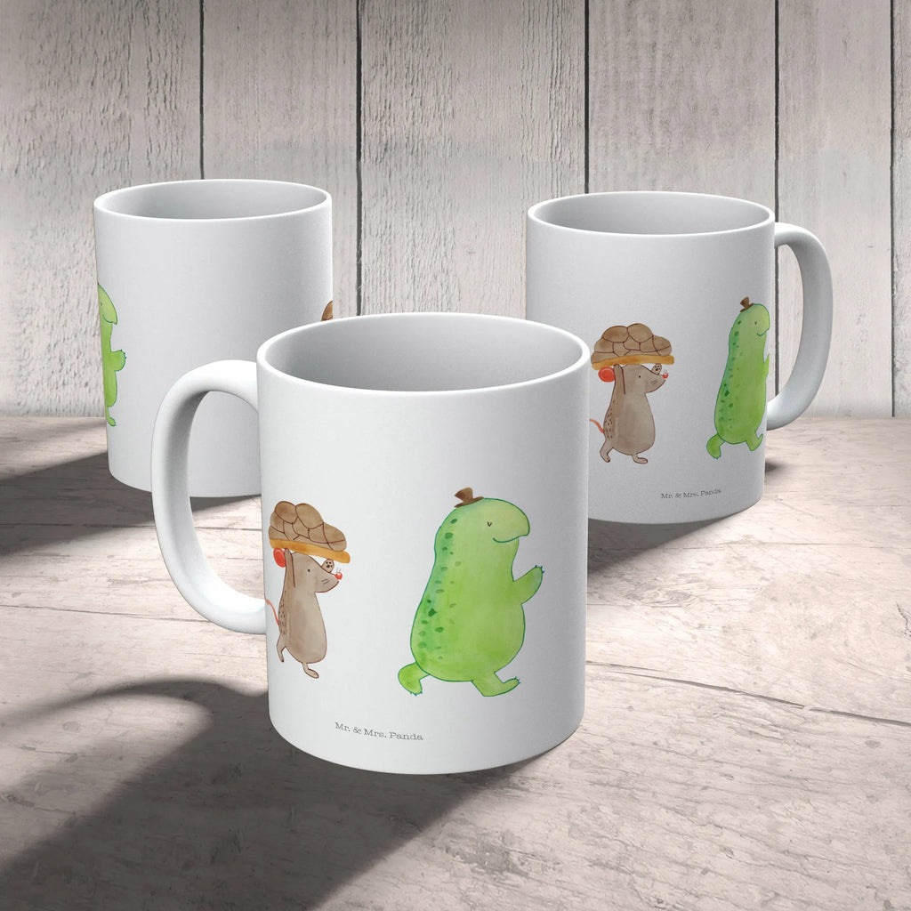 Tasse Schildkröte & Maus Tasse, Kaffeetasse, Teetasse, Becher, Kaffeebecher, Teebecher, Keramiktasse, Porzellantasse, Büro Tasse, Geschenk Tasse, Tasse Sprüche, Tasse Motive, Kaffeetassen, Tasse bedrucken, Designer Tasse, Cappuccino Tassen, Schöne Teetassen, Schildkröte, Maus, Freunde, Freundinnen, beste Freunde, beste Freundinnen