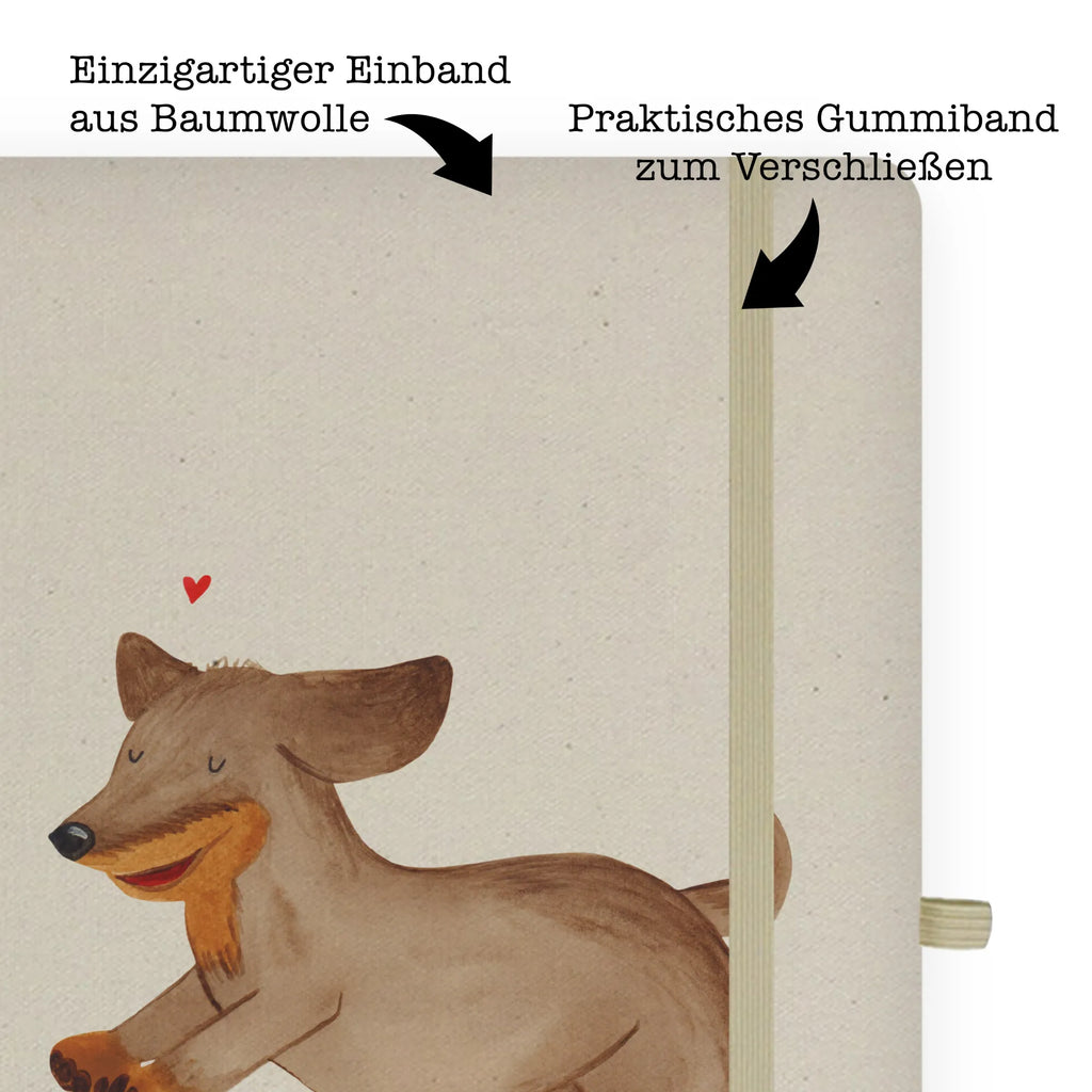 Baumwoll Notizbuch Hund Dackel fröhlich Notizen, Eintragebuch, Tagebuch, Notizblock, Adressbuch, Journal, Kladde, Skizzenbuch, Notizheft, Schreibbuch, Schreibheft, Hund, Hundemotiv, Haustier, Hunderasse, Tierliebhaber, Hundebesitzer, Sprüche, Hunde, Dackel, Dachshund, happy dog