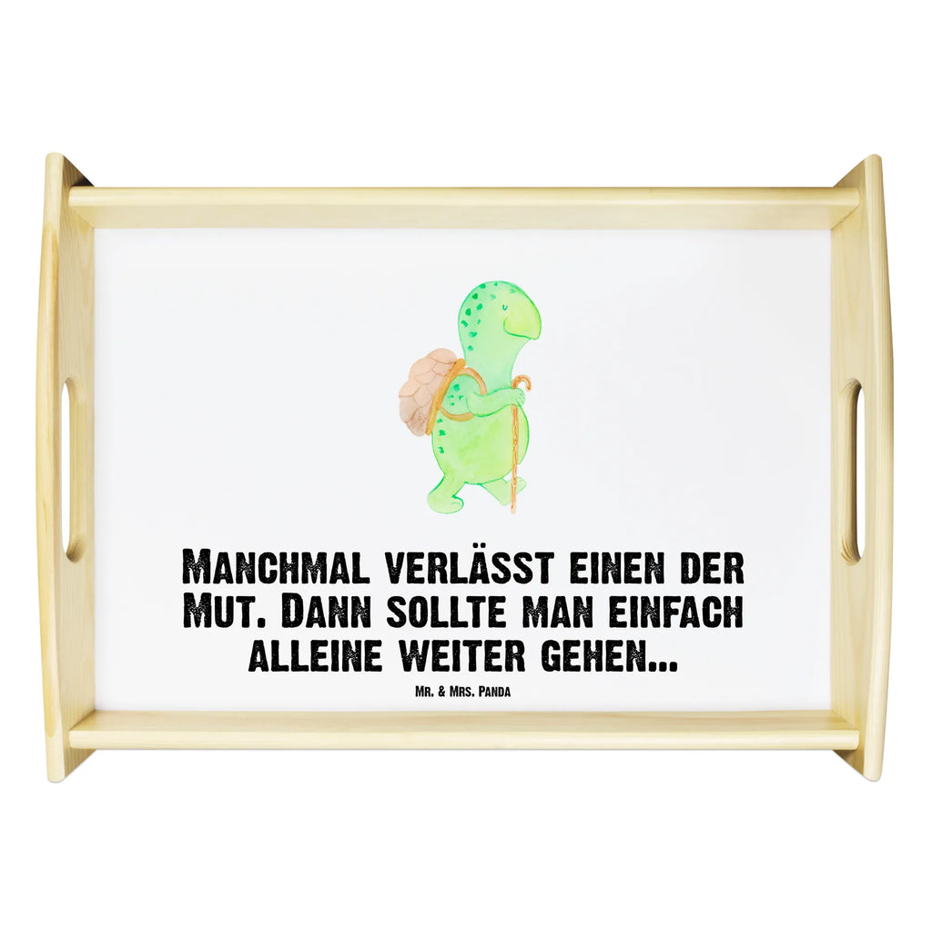 Serviertablett Schildkröte Wanderer Serviertablett, Tablett, Holztablett, Küchentablett, Dekotablett, Frühstückstablett, Schildkröte, Schildkröten, Motivation, Motivationsspruch, Motivationssprüche, Neuanfang