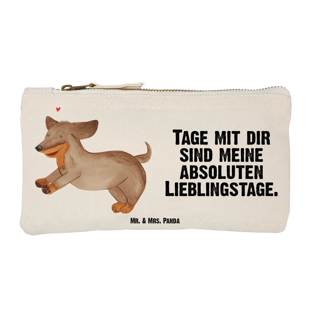 Schminktasche Hund Dackel fröhlich Schminktasche, Kosmetiktasche, Kosmetikbeutel, Stiftemäppchen, Etui, Federmappe, Makeup, XXL, Schminketui, Kosmetiketui, Schlamperetui, Hund, Hundemotiv, Haustier, Hunderasse, Tierliebhaber, Hundebesitzer, Sprüche, Hunde, Dackel, Dachshund, happy dog