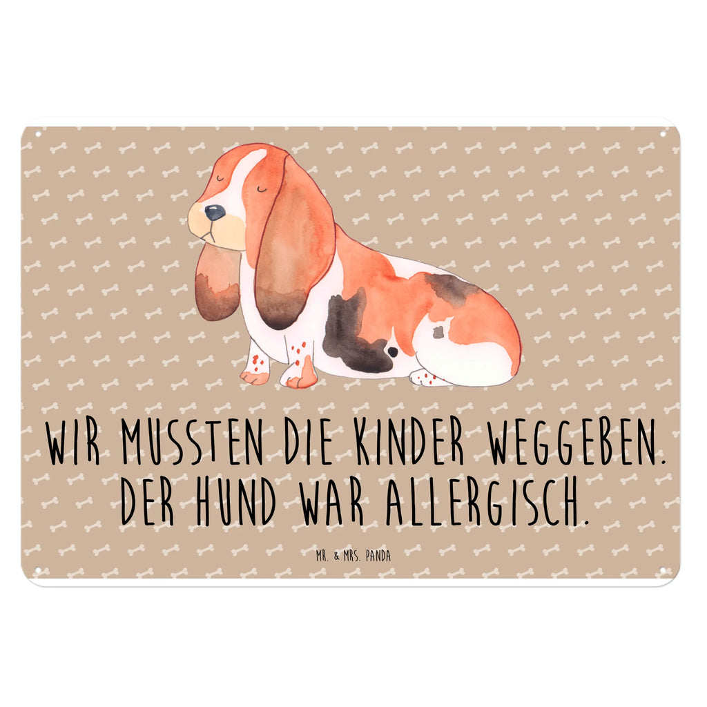 Blechschild Hund Basset Hound Blechschild, Metallschild, Geschenk Schild, Schild, Magnet-Metall-Schild, Deko Schild, Wandschild, Wand-Dekoration, Türschild, Hund, Hundemotiv, Haustier, Hunderasse, Tierliebhaber, Hundebesitzer, Sprüche, Basset Hound, Basset, Hundeliebe, kinderlos