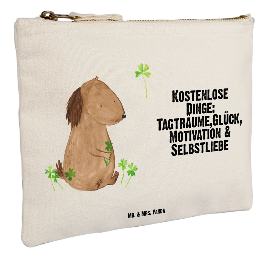 Schminktasche Hund Kleeblatt Schminktasche, Kosmetiktasche, Kosmetikbeutel, Stiftemäppchen, Etui, Federmappe, Makeup, XXL, Schminketui, Kosmetiketui, Schlamperetui, Hund, Hundemotiv, Haustier, Hunderasse, Tierliebhaber, Hundebesitzer, Sprüche, Kleeblatt, Glück, Tagträume, Motivation, Neuanfang, Geschenk, Glücksbringer, Selbstliebe, Achtsamkeit