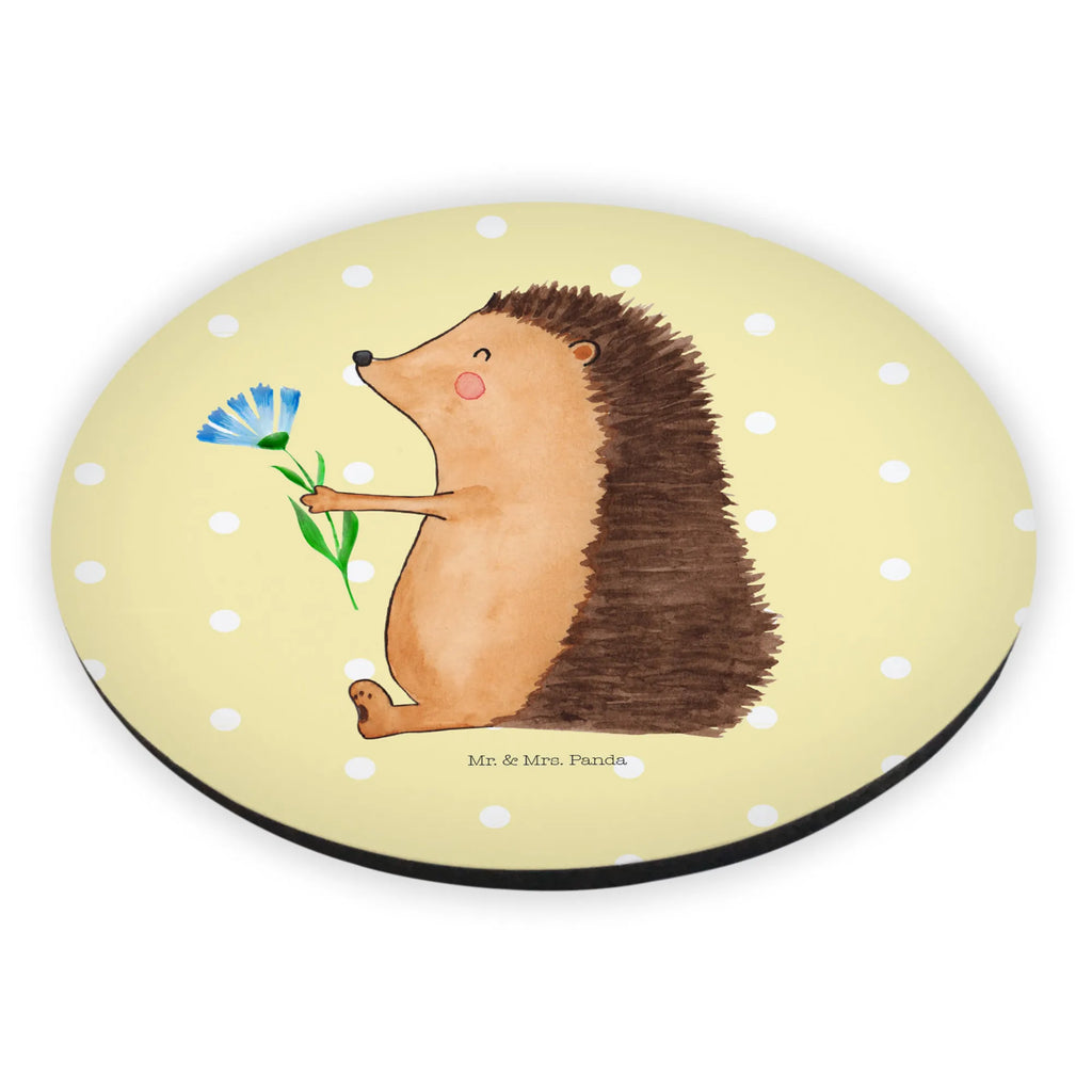 Rund Magnet Igel mit Blume Kühlschrankmagnet, Pinnwandmagnet, Souvenir Magnet, Motivmagnete, Dekomagnet, Whiteboard Magnet, Notiz Magnet, Kühlschrank Dekoration, Tiermotive, Gute Laune, lustige Sprüche, Tiere, Igel, Gute Besserung, Genesungswünsche, Krankheit, Krankenhaus, krank, Besuch