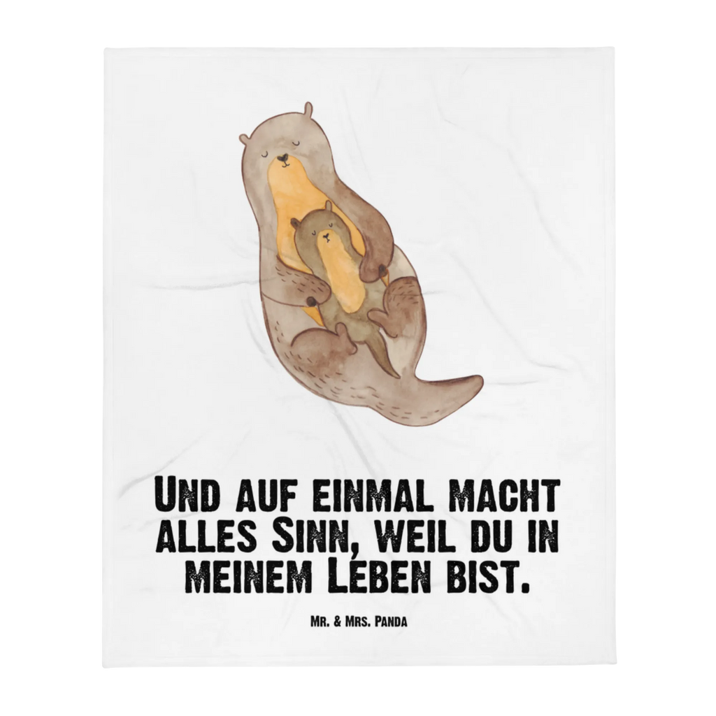 Babydecke Otter mit Kind Babydecke, Babygeschenk, Geschenk Geburt, Babyecke Kuscheldecke, Krabbeldecke, Otter, Fischotter, Seeotter, Otter Seeotter See Otter