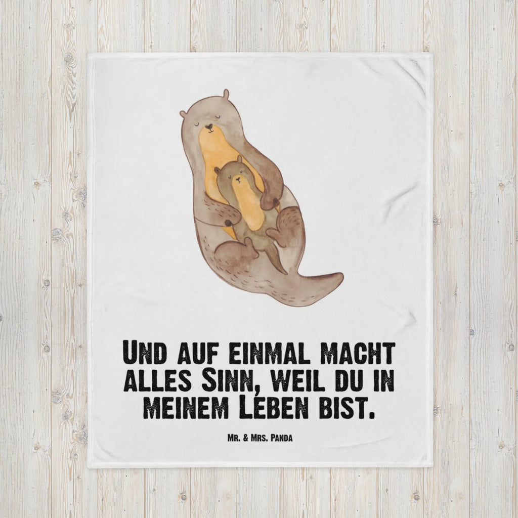 Babydecke Otter mit Kind Babydecke, Babygeschenk, Geschenk Geburt, Babyecke Kuscheldecke, Krabbeldecke, Otter, Fischotter, Seeotter, Otter Seeotter See Otter