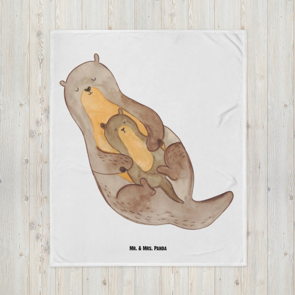 Babydecke Otter mit Kind Babydecke, Babygeschenk, Geschenk Geburt, Babyecke Kuscheldecke, Krabbeldecke, Otter, Fischotter, Seeotter, Otter Seeotter See Otter