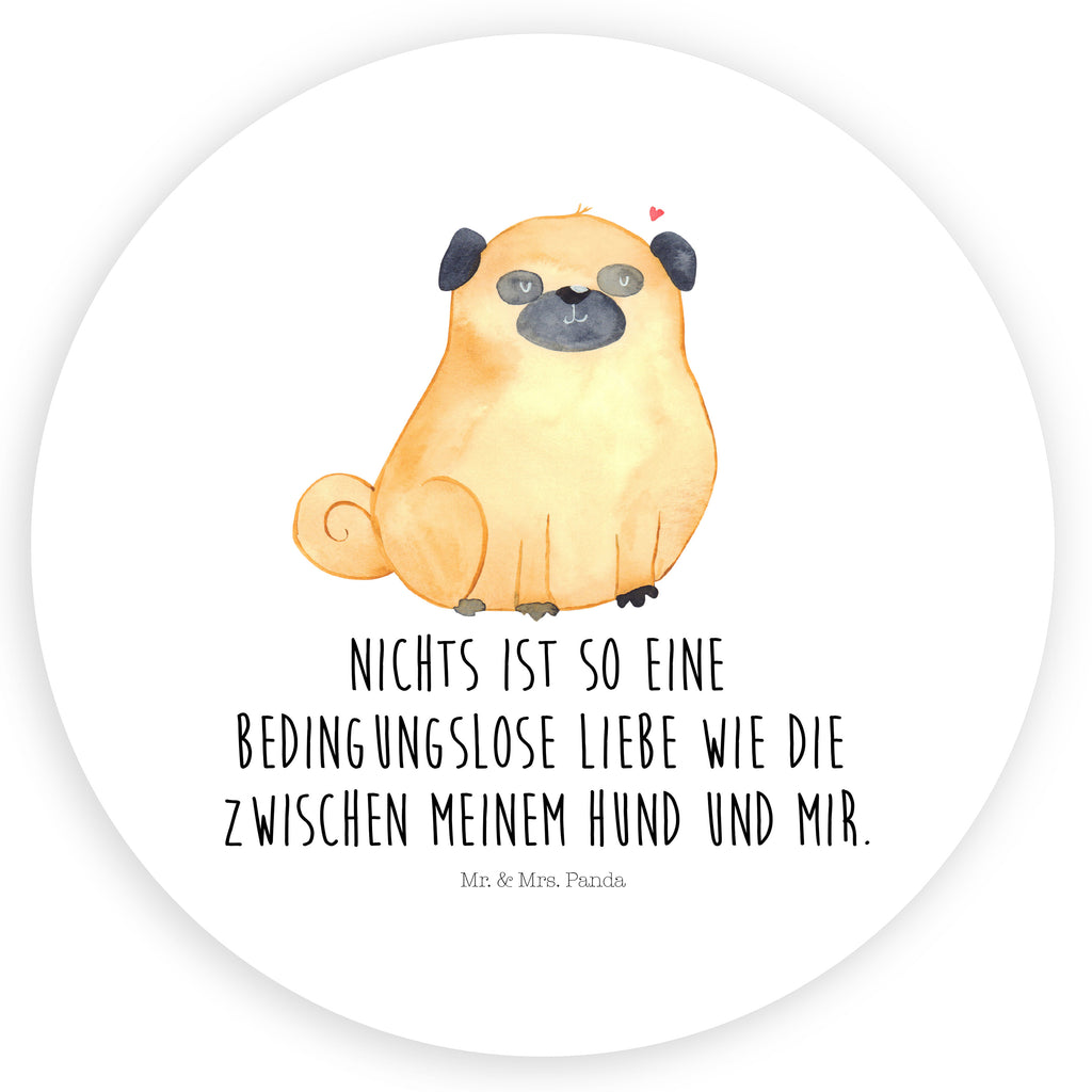 Rund Aufkleber Mops Sticker, Aufkleber, Etikett, Hund, Hundemotiv, Haustier, Hunderasse, Tierliebhaber, Hundebesitzer, Sprüche, Mops, Liebe, Hundeliebe