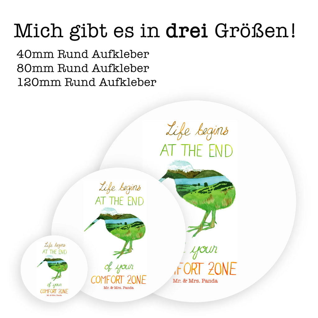 Rund Aufkleber Kiwi Neuseeland Sticker, Aufkleber, Etikett, Kinder, rund, Blumen Deko, Frühlings Deko, Sommer Deko, Dekoration, positive Botschaft, Naturliebhaber, Outdoor, Natur, Abenteuer, Neuseeland, New Zealand, Kiwi, Kiwivogel, Komfortzone, Life begins, Motivation, Leben