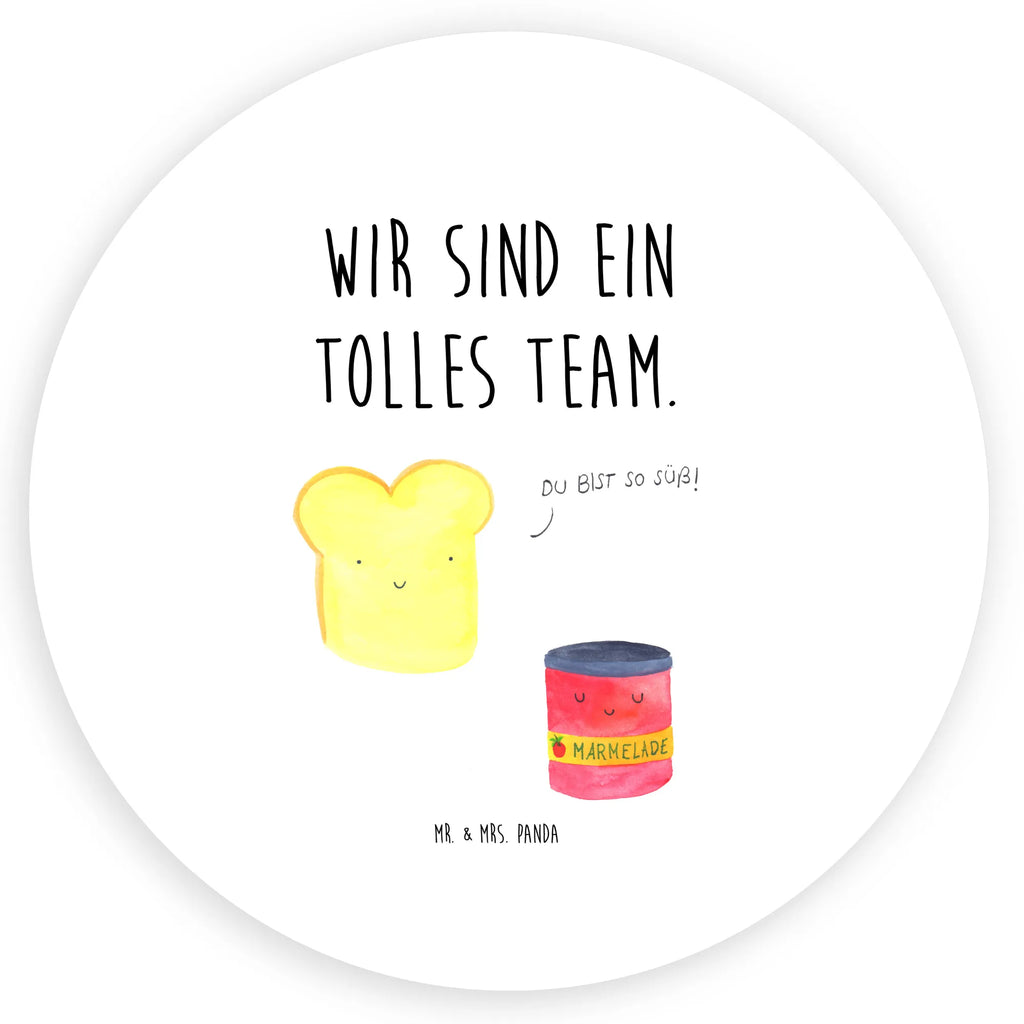 Rund Aufkleber Toast & Marmelade Sticker, Aufkleber, Etikett, Tiermotive, Gute Laune, lustige Sprüche, Tiere, Toast, Marmelade, Dreamteam, süße Postkarte, süß, Küche Deko, Küche Spruch, Frühstück Einladung, Brot, Toastbrot