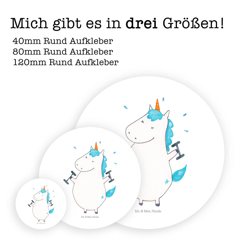 Rund Aufkleber Einhorn Fitness Sticker, Aufkleber, Etikett, Einhorn, Einhörner, Einhorn Deko, Pegasus, Unicorn, Gym, Fitness, Fitnessstudio, Diät, Abnehmen, Sport, Pumpen, Geräte, Sixpack