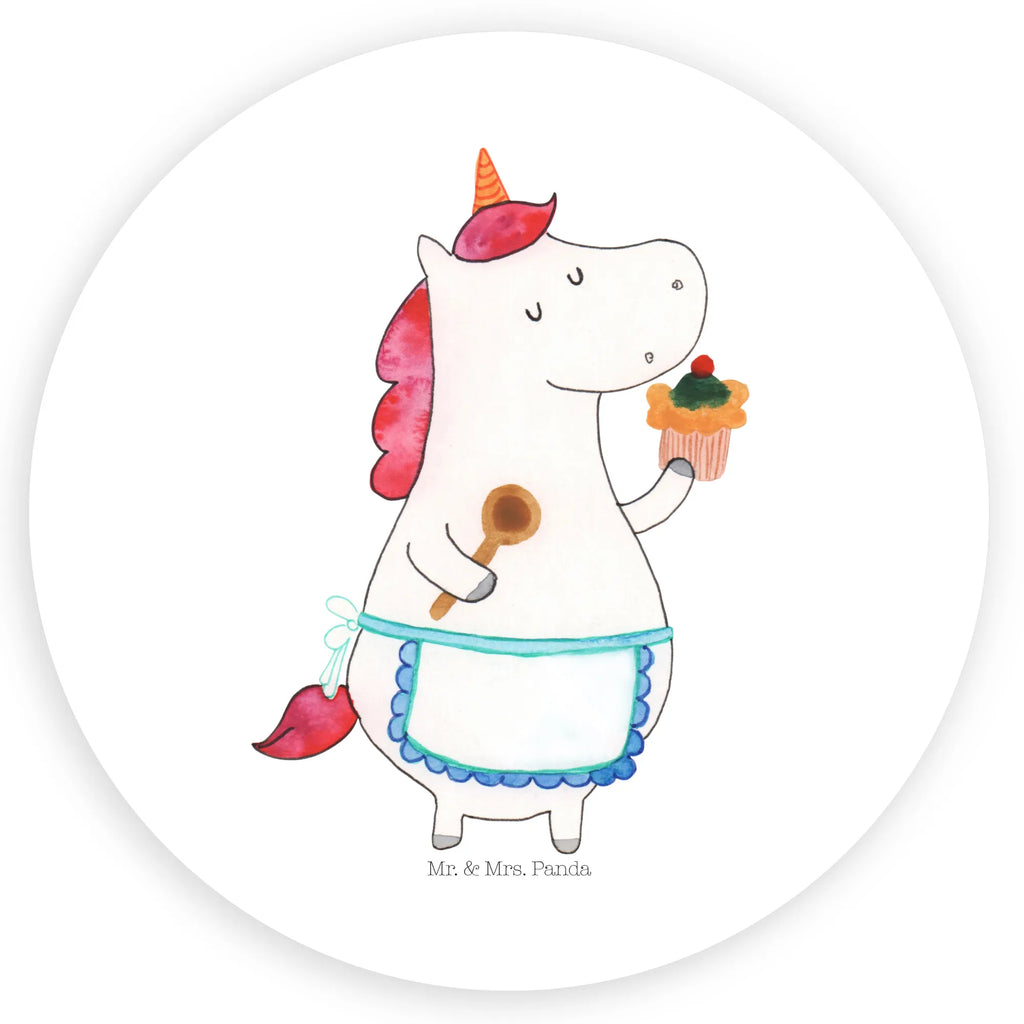 Rund Aufkleber Einhorn Küchenfee Sticker, Aufkleber, Etikett, Einhorn, Einhörner, Einhorn Deko, Pegasus, Unicorn, backen, Muffin, Motivation, Träumer, träumen, Bäckerin, Hobbykoch, Koch, Torte, Kuchen