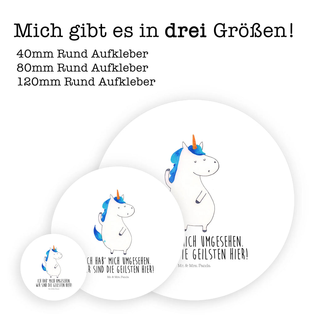 Rund Aufkleber Einhorn Mann Sticker, Aufkleber, Etikett, Einhorn, Einhörner, Einhorn Deko, Pegasus, Unicorn, cool, Mann, Freundin, Familie, bester Freund, BFF, Party, hübsch, beste