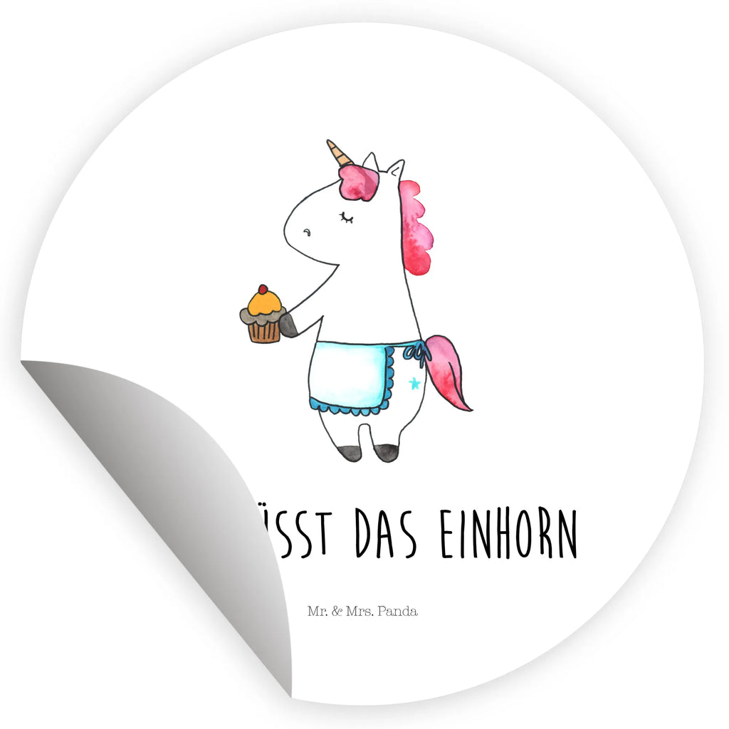 Rund Aufkleber Einhorn Muffin Sticker, Aufkleber, Etikett, Einhorn, Einhörner, Einhorn Deko, Pegasus, Unicorn, Geburtstag, Backen, Muffin, Kekse, Geburtstagsgrüße, Glückwünsche, Liebesgrüße, Grüße