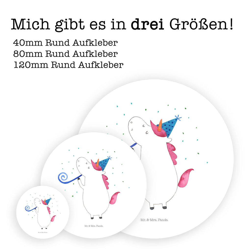 Rund Aufkleber Einhorn Party Sticker, Aufkleber, Etikett, Einhorn, Einhörner, Einhorn Deko, Unicorn, Glitzer, Konfetti, Party, Geburtstag, Feier, Fest, Alkohol, Disco, Club