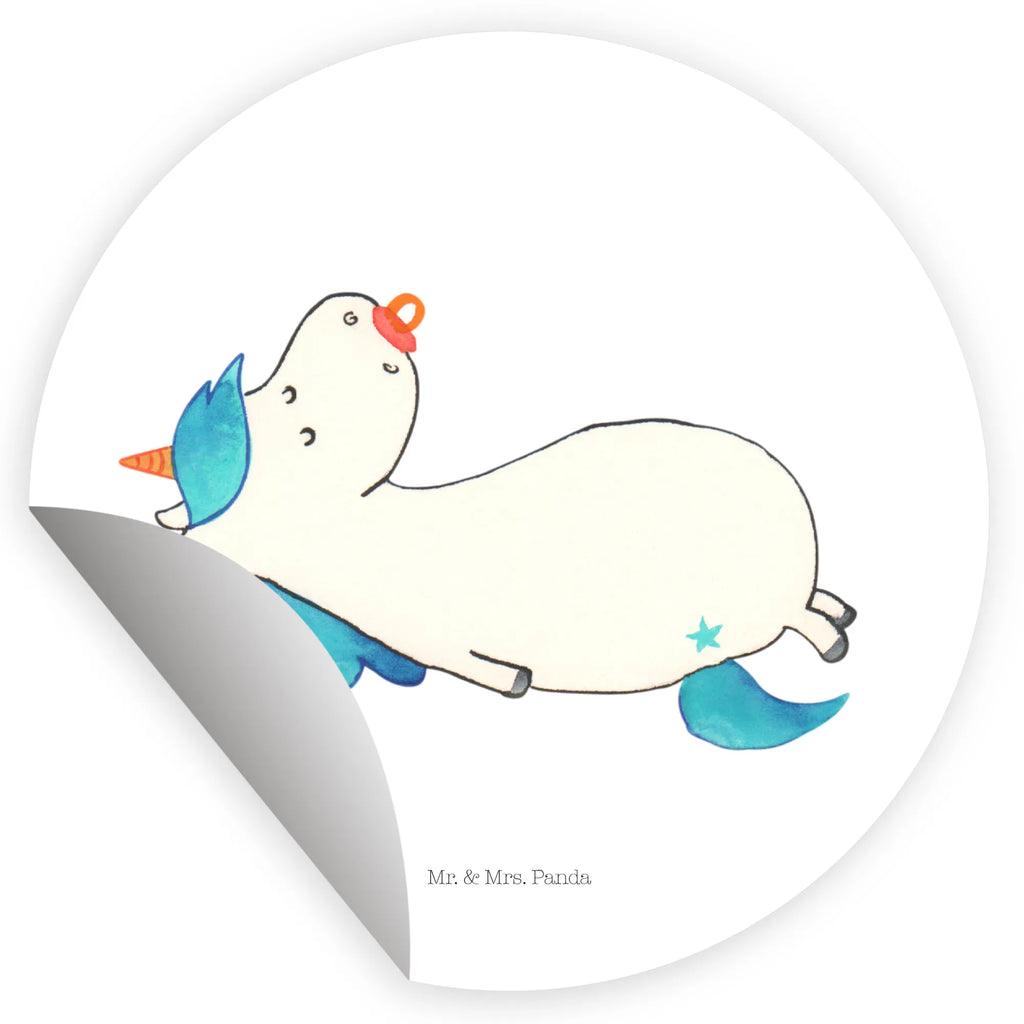 Rund Aufkleber Einhorn Schnullie Sticker, Aufkleber, Etikett, Einhorn, Einhörner, Einhorn Deko, Pegasus, Unicorn, Baby, Kleinkind, Geburt, Geburtstag, Säugling, Schnuller, Geschenk Geburt, Mutter, Mama