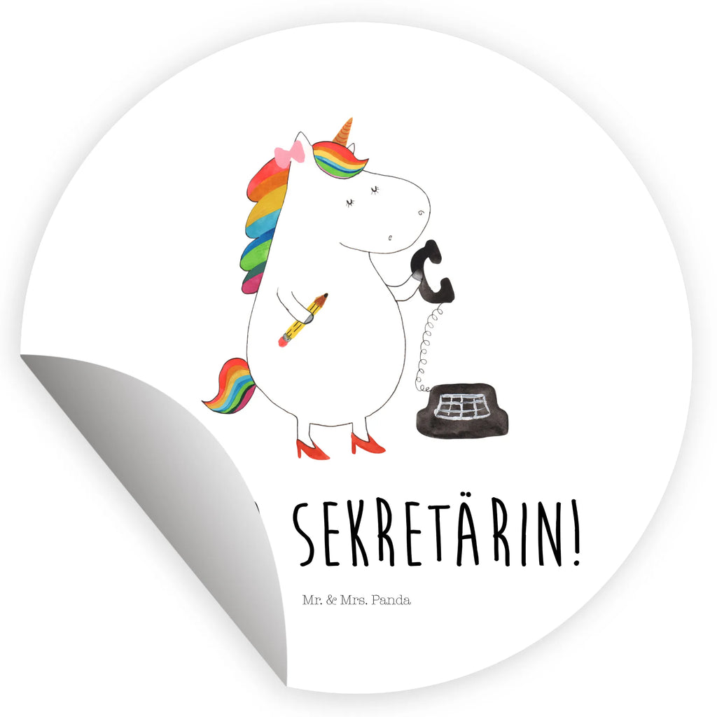 Rund Aufkleber Einhorn Sekretärin Sticker, Aufkleber, Etikett, Einhorn, Einhörner, Einhorn Deko, Pegasus, Unicorn, Sekretärin, Büro, Rechtsanwältin, Rechtsanwaltsgehilfin, Steuerbüro, Steuerkanzlei, Bürokraft, Bürohilfe