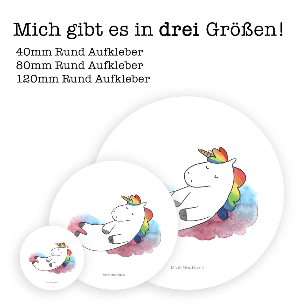 Rund Aufkleber Einhorn Wolke 7 Sticker, Aufkleber, Etikett, Einhorn, Einhörner, Einhorn Deko, Pegasus, Unicorn, verliebt, Menschen, witzig, lustig, Geschenk, Glaube, Realität, Lächeln