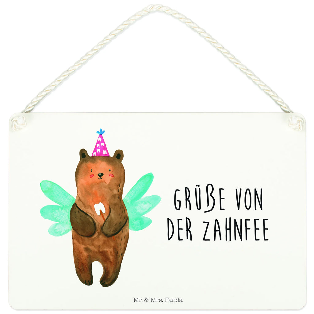 Deko Schild Zahnfee Bär Dekoschild, Deko Schild, Schild, Tür Schild, Türschild, Holzschild, Wandschild, Wanddeko, Bär, Teddy, Teddybär, Zahnfee, Fee, Milchzahn, Erster Zahn