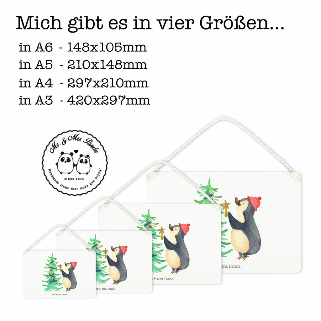 Deko Schild Pinguin Weihnachtsbaum Dekoschild, Deko Schild, Schild, Tür Schild, Türschild, Holzschild, Wandschild, Wanddeko, Winter, Weihnachten, Weihnachtsdeko, Nikolaus, Advent, Heiligabend, Wintermotiv, Pinguin