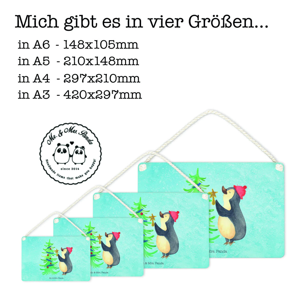 Deko Schild Pinguin Weihnachtsbaum Dekoschild, Deko Schild, Schild, Tür Schild, Türschild, Holzschild, Wandschild, Wanddeko, Winter, Weihnachten, Weihnachtsdeko, Nikolaus, Advent, Heiligabend, Wintermotiv, Pinguin