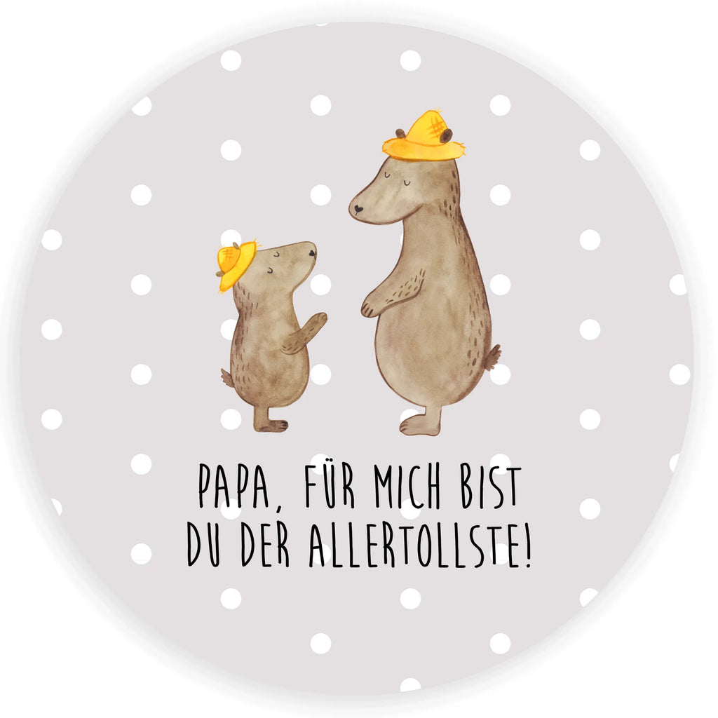 Rund Aufkleber Bären mit Hut Sticker, Aufkleber, Etikett, Familie, Vatertag, Muttertag, Bruder, Schwester, Mama, Papa, Oma, Opa, Bär, Bären, Vater, Papi, Paps, Dad, Daddy, Lieblingsmensch, Sohn, Söhne, Kind, Kinder, Vater-Sohn, Family, Vorbild