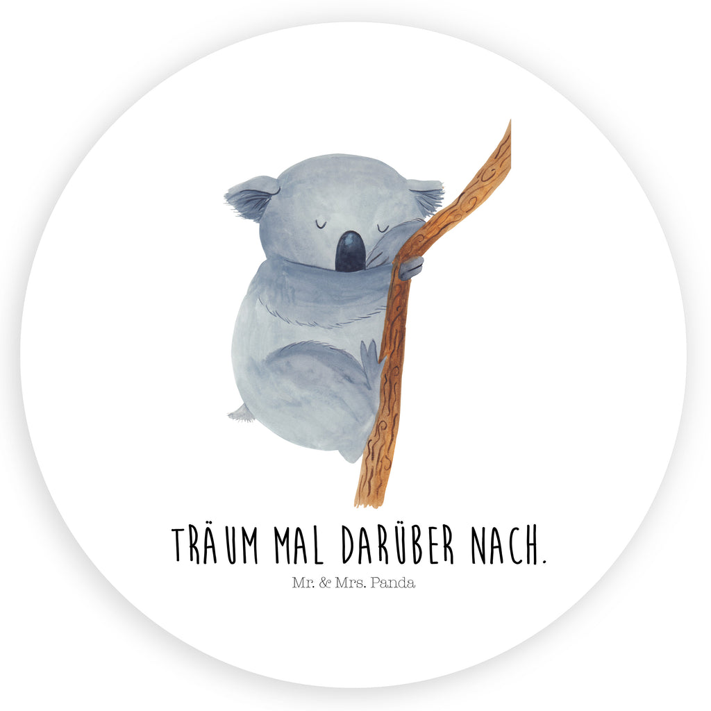 Rund Aufkleber Koalabär Sticker, Aufkleber, Etikett, Tiermotive, Gute Laune, lustige Sprüche, Tiere, Koala, träumen, Traum, schlafen, Schlafzimmer, Traumland, Bär, Koalabär