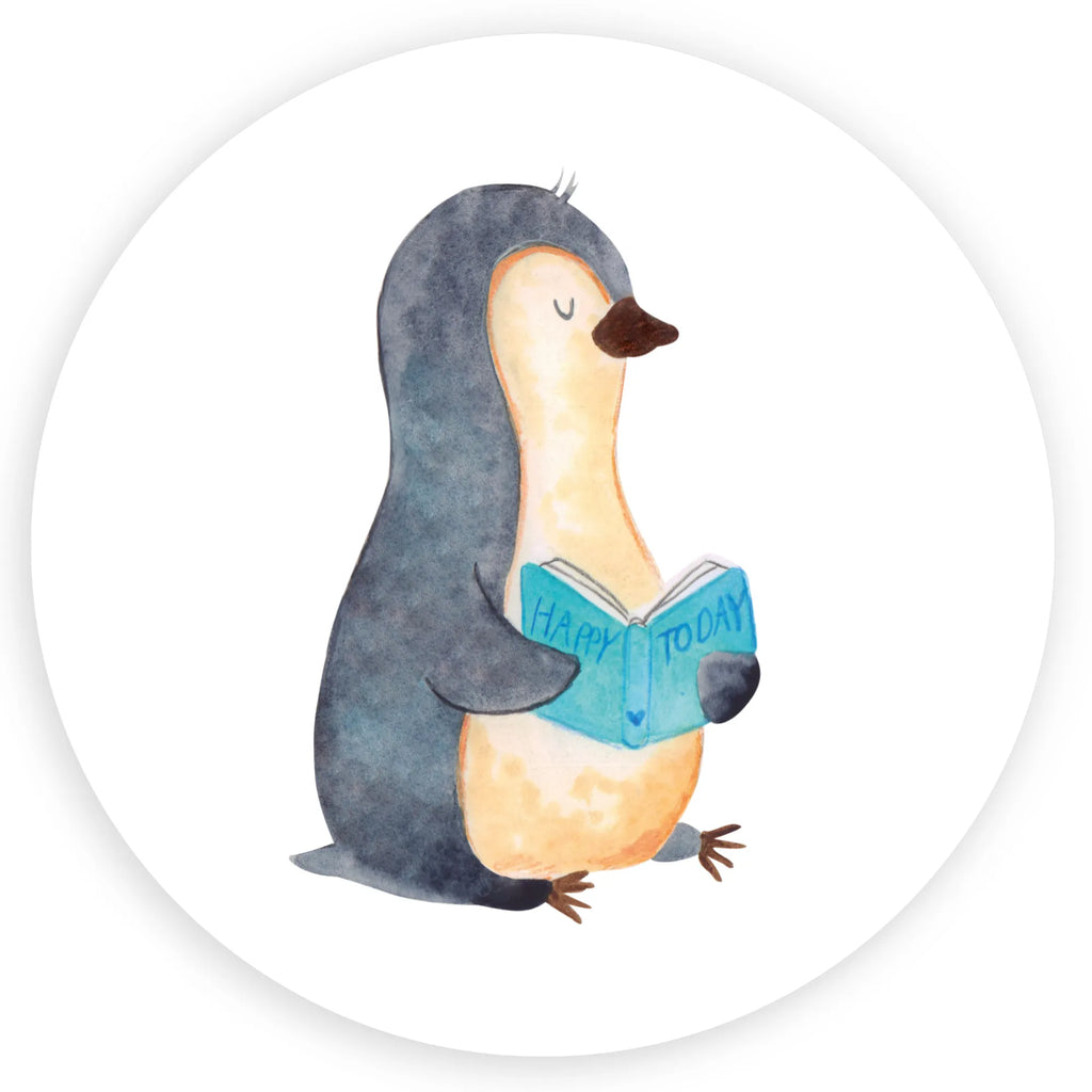 Rund Aufkleber Pinguin Buch Sticker, Aufkleber, Etikett, Pinguin, Pinguine, Buch, Lesen, Bücherwurm, Nichtstun, Faulenzen, Ferien, Urlaub, Freizeit