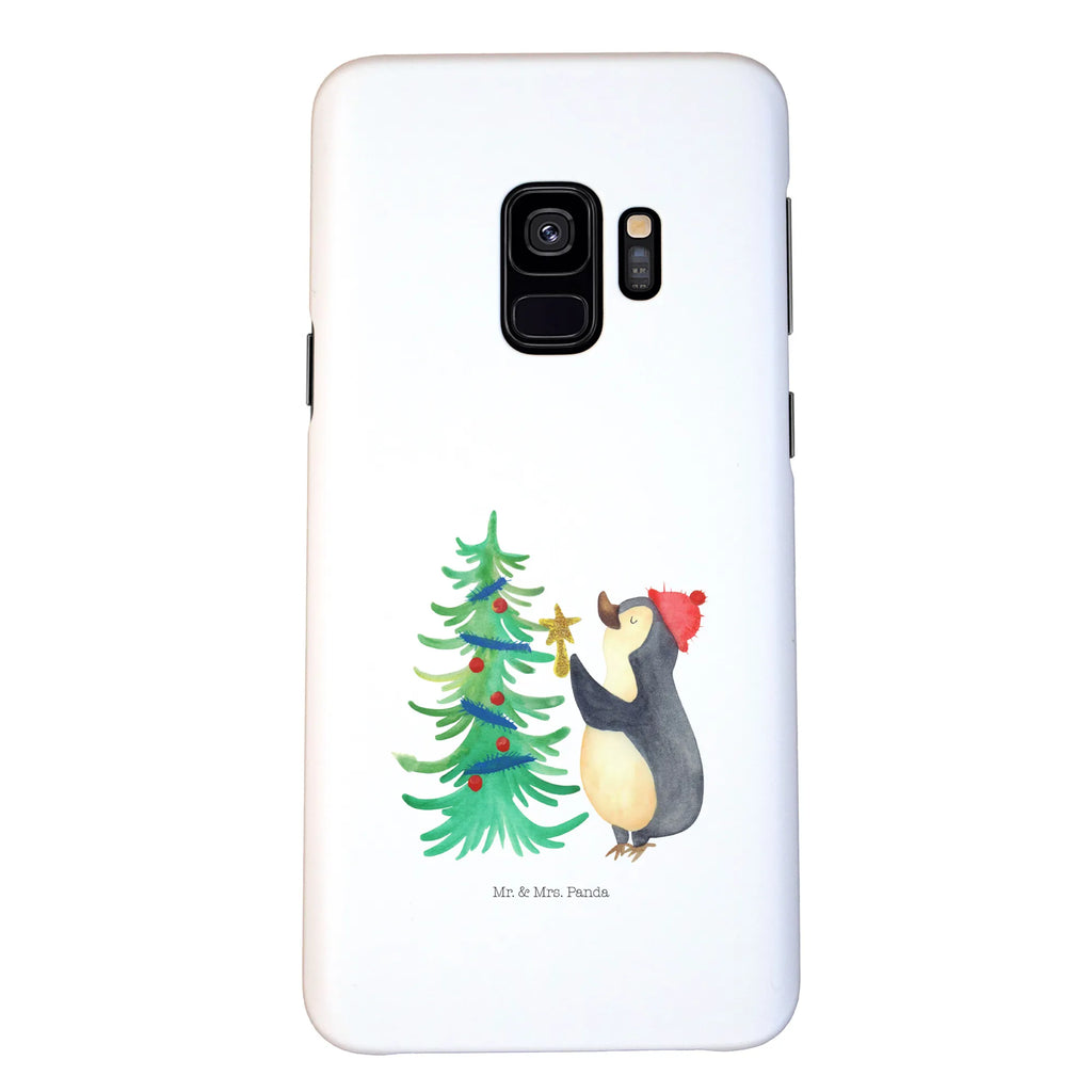 Handyhülle Pinguin Weihnachtsbaum Handyhülle, Handycover, Cover, Handy, Hülle, Iphone 10, Iphone X, Winter, Weihnachten, Weihnachtsdeko, Nikolaus, Advent, Heiligabend, Wintermotiv, Pinguin