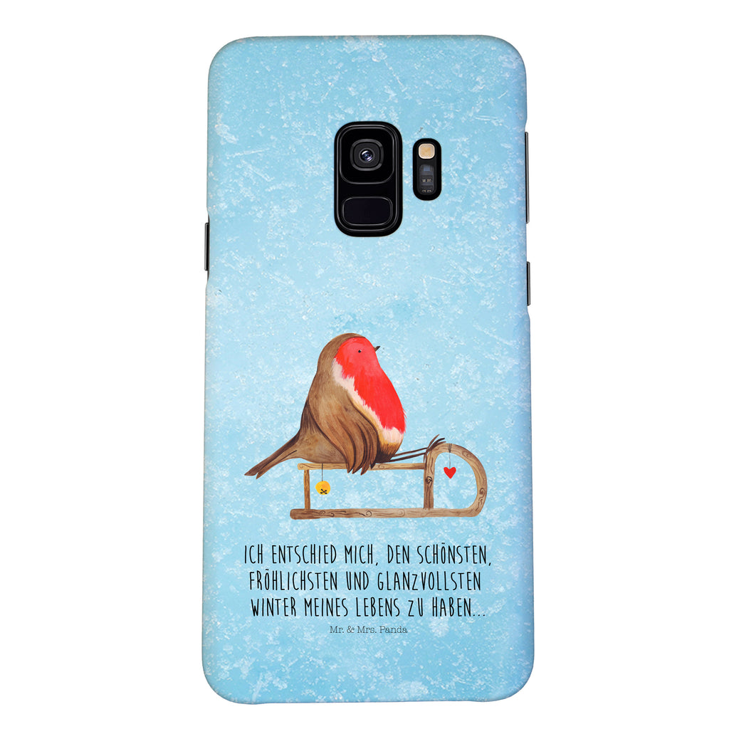 Handyhülle Rotkehlchen Schlitten Handyhülle, Handycover, Cover, Handy, Hülle, Iphone 10, Iphone X, Winter, Weihnachten, Weihnachtsdeko, Nikolaus, Advent, Heiligabend, Wintermotiv, Schlitten, Vogel