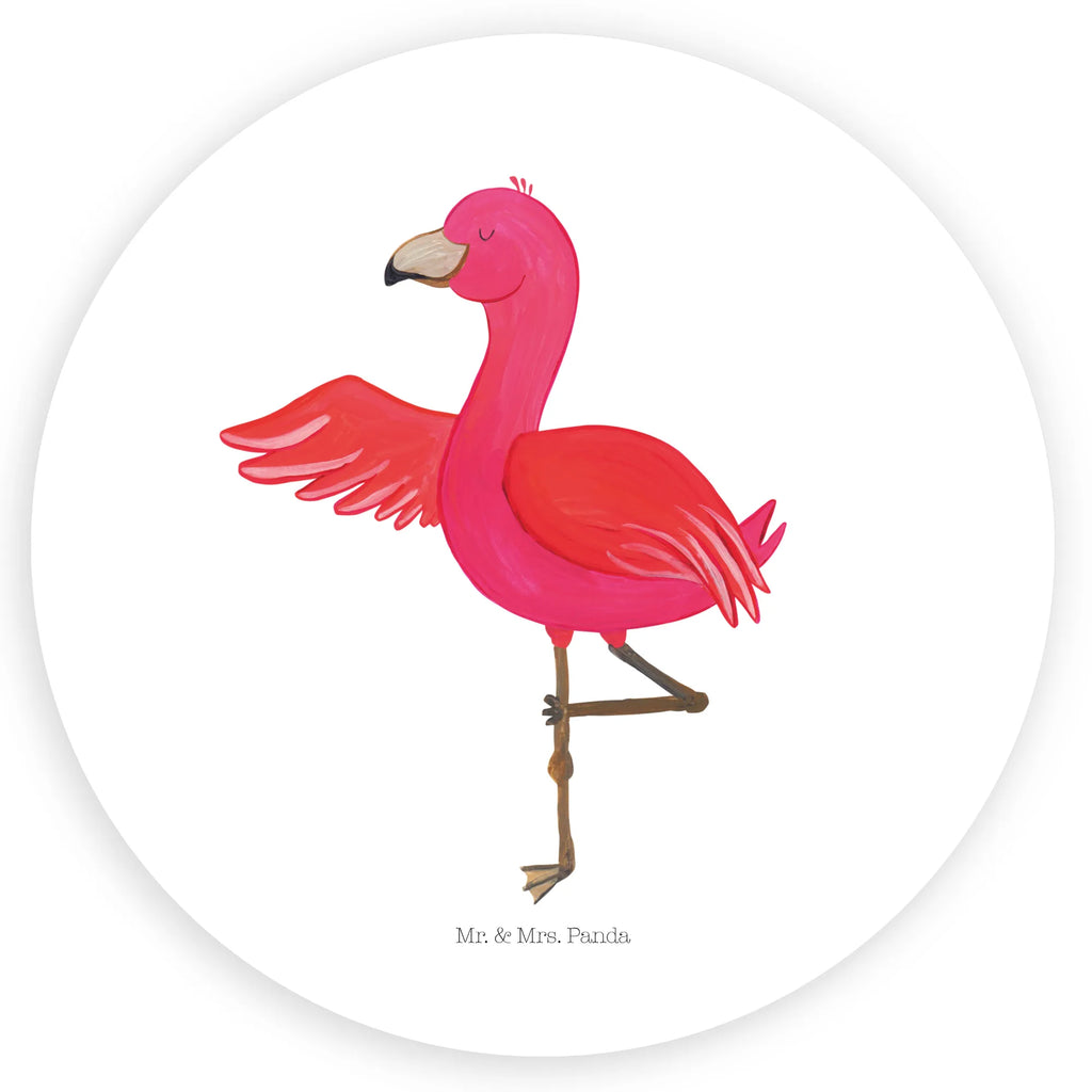 Rund Aufkleber Flamingo Yoga Sticker, Aufkleber, Etikett, Flamingo, Vogel, Yoga, Namaste, Achtsamkeit, Yoga-Übung, Entspannung, Ärger, Aufregen, Tiefenentspannung