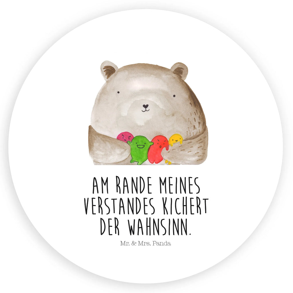 Rund Aufkleber Bär Gefühl Sticker, Aufkleber, Etikett, Bär, Teddy, Teddybär, Wahnsinn, Verrückt, Durchgedreht