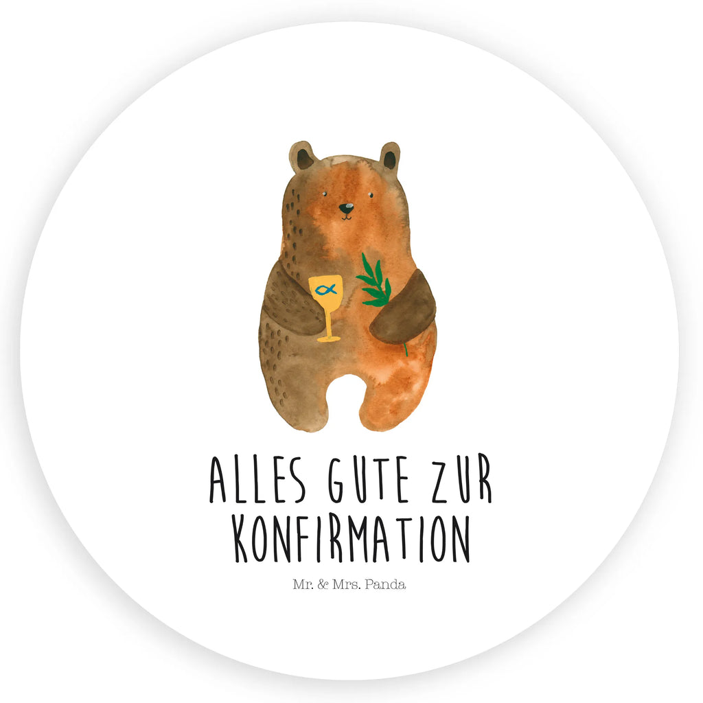 Rund Aufkleber Konfirmation-Bär Sticker, Aufkleber, Etikett, Bär, Teddy, Teddybär, Konfirmation, Kirche, evangelisch, Gottesdienst