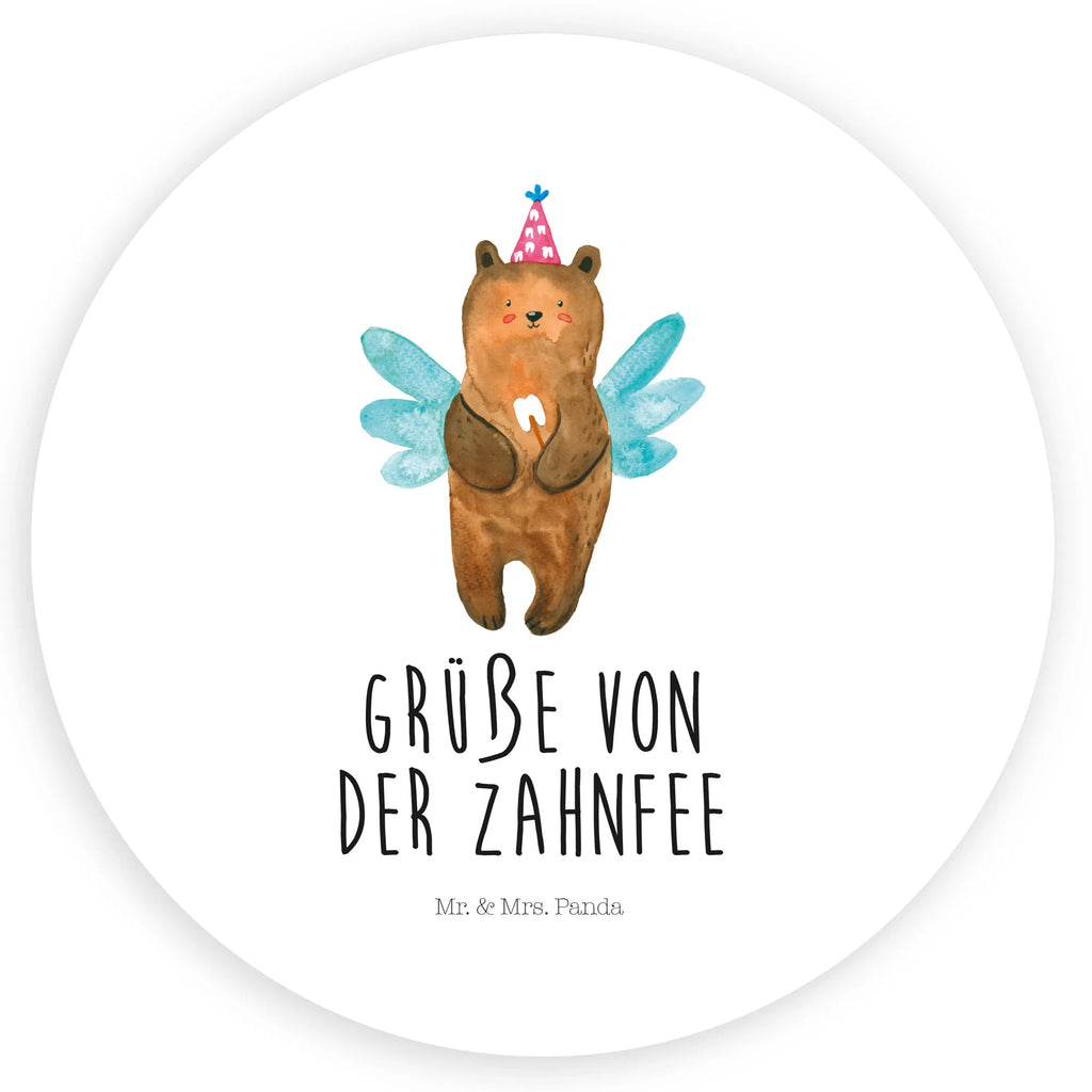 Rund Aufkleber Zahnfee Bär Sticker, Aufkleber, Etikett, Bär, Teddy, Teddybär, Zahnfee, Fee, Milchzahn, Erster Zahn