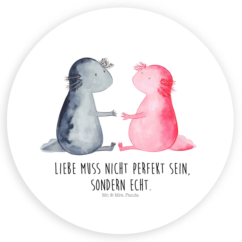 Rund Aufkleber Axolotl Liebe Sticker, Aufkleber, Etikett, Axolotl, Molch, Axolot, Schwanzlurch, Lurch, Lurche, Liebe, große Liebe, Liebesbeweis, Freund, Verlobter, Ehemann, Jahrestag, Valentinstag