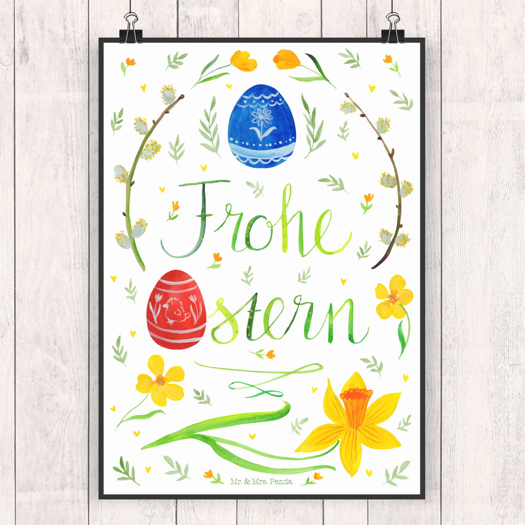 Poster Frohe Ostern Poster, Wandposter, Bild, Wanddeko, Küchenposter, Kinderposter, Wanddeko Bild, Raumdekoration, Wanddekoration, Handgemaltes Poster, Mr. & Mrs. Panda Poster, Designposter, Kunstdruck, Posterdruck, Ostern, Osterhase, Ostergeschenke, Osternest, Osterdeko, Geschenke zu Ostern, Ostern Geschenk, Ostergeschenke Kinder, Ostern Kinder, Frohe Ostern, Ostergrüße, Osterblume, Osterei, bemalte Ostereier, Weidenkätzchen. Lettering