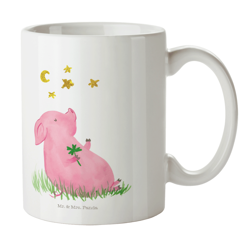 Tasse Schwein Glück Tasse, Kaffeetasse, Teetasse, Becher, Kaffeebecher, Teebecher, Keramiktasse, Porzellantasse, Büro Tasse, Geschenk Tasse, Tasse Sprüche, Tasse Motive, Kaffeetassen, Tasse bedrucken, Designer Tasse, Cappuccino Tassen, Schöne Teetassen, Tiermotive, Gute Laune, lustige Sprüche, Tiere, Glücksschwein. Glück, Schwein, Schweinchen, Sterne, Sernchen, Ziele, Träume, Motivation, Glücksbringer