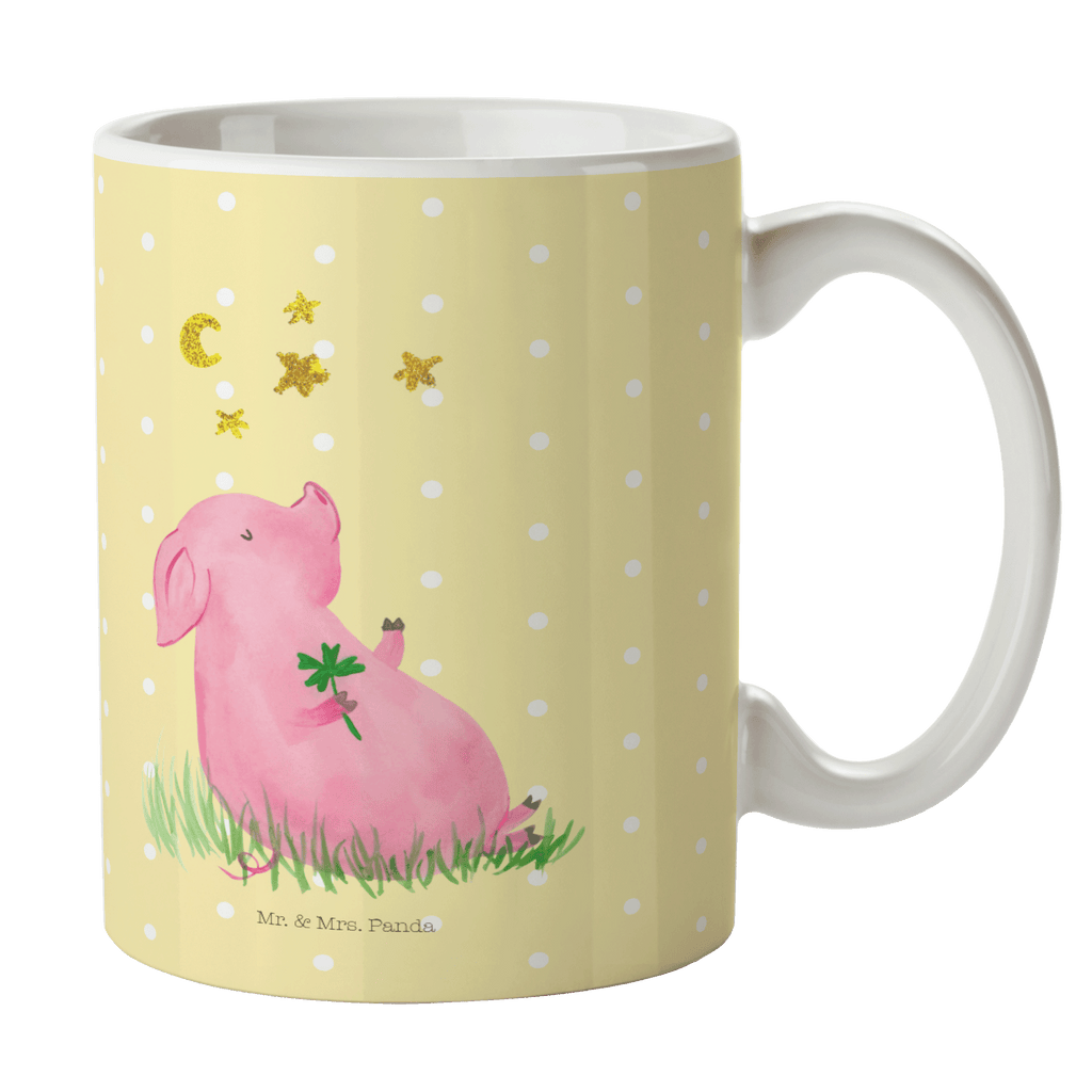 Tasse Schwein Glück Tasse, Kaffeetasse, Teetasse, Becher, Kaffeebecher, Teebecher, Keramiktasse, Porzellantasse, Büro Tasse, Geschenk Tasse, Tasse Sprüche, Tasse Motive, Kaffeetassen, Tasse bedrucken, Designer Tasse, Cappuccino Tassen, Schöne Teetassen, Tiermotive, Gute Laune, lustige Sprüche, Tiere, Glücksschwein. Glück, Schwein, Schweinchen, Sterne, Sernchen, Ziele, Träume, Motivation, Glücksbringer