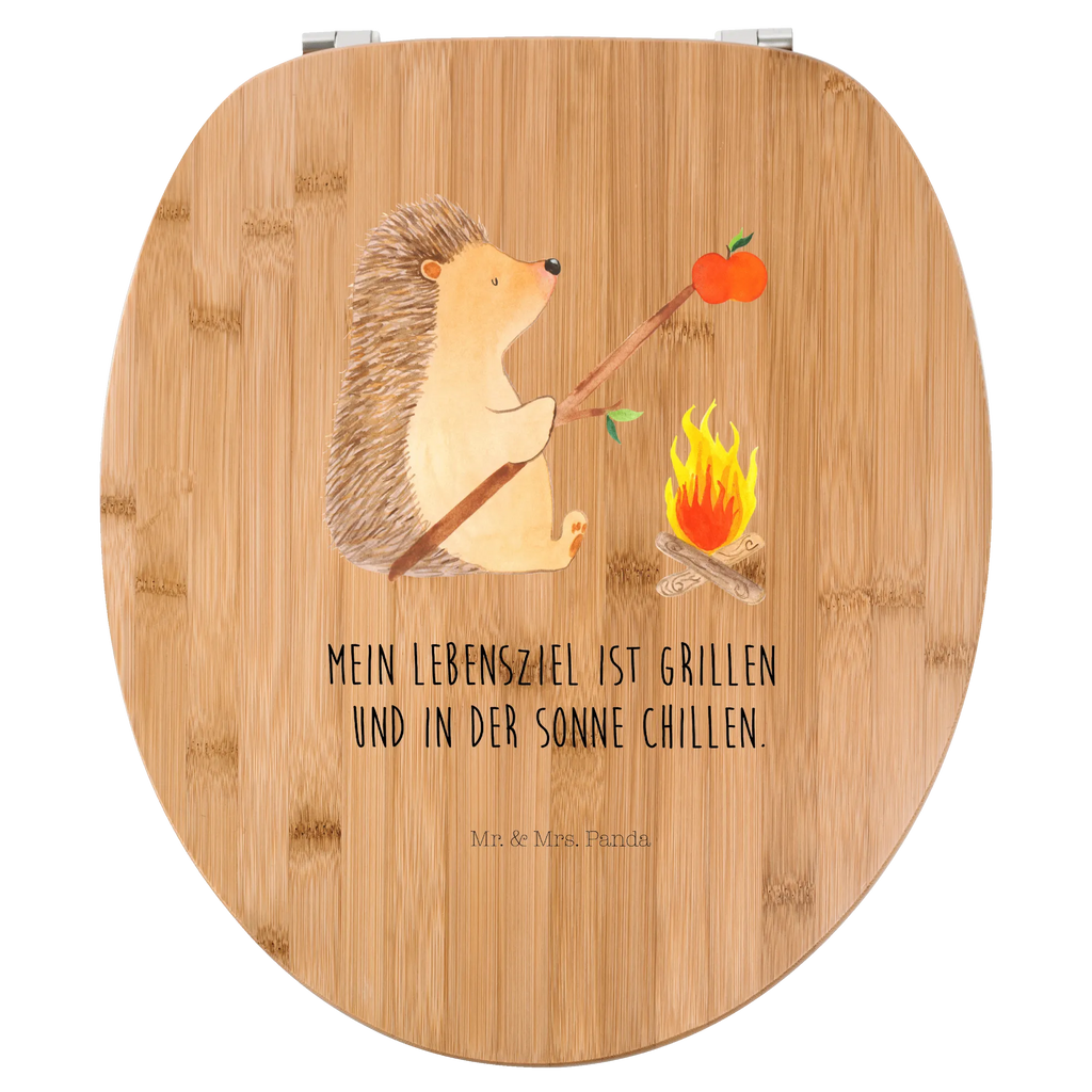 Motiv WC Sitz Igel Grillen Klobrille, Klodeckel, Toilettendeckel, WC-Sitz, Toilette, Tiermotive, Gute Laune, lustige Sprüche, Tiere, Igel, Grillen, Ziele, Motivation, arbeitslos, Sinn des Lebens, Spruch