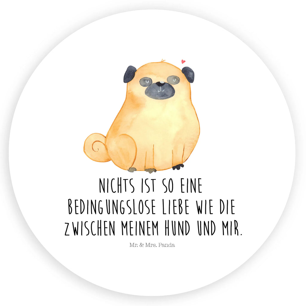 Rund Aufkleber Mops Sticker, Aufkleber, Etikett, Hund, Hundemotiv, Haustier, Hunderasse, Tierliebhaber, Hundebesitzer, Sprüche, Mops, Liebe, Hundeliebe