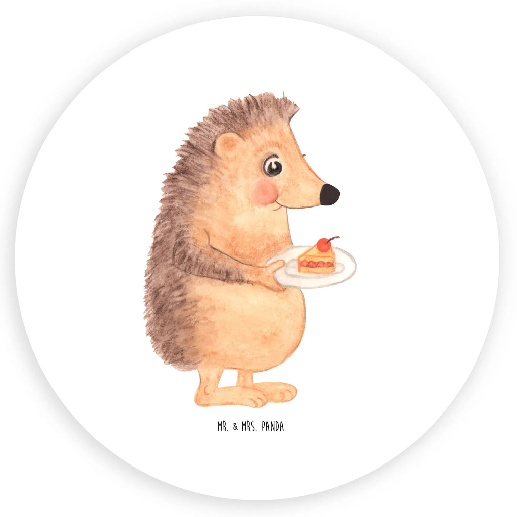 Rund Aufkleber Igel mit Kuchenstück Sticker, Aufkleber, Etikett, Tiermotive, Gute Laune, lustige Sprüche, Tiere, Igel, Essen Spruch, Kuchen, Backen Geschenk, Kuchen backen, Einladung Party, Geburtstagskuchen, Torte